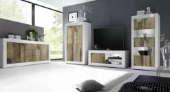 Store Basika Costa blanc brillant/poirier