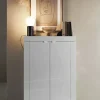 Hot Basika Costa meuble entrée laqué blanc brillant