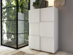 Shop Basika Damier meuble d'entrée laqué blanc