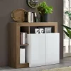 Best Sale Basika Fribourg laqué blanc/chene mercure