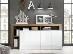 Best Sale Basika Fribourg laqué blanc/chene mercure