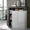 Outlet Basika Fribourg laqué blanc/oxyde noir