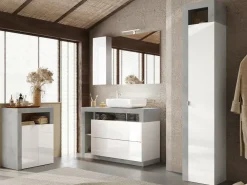 New Basika Fribourg salle de bain blanc/béton