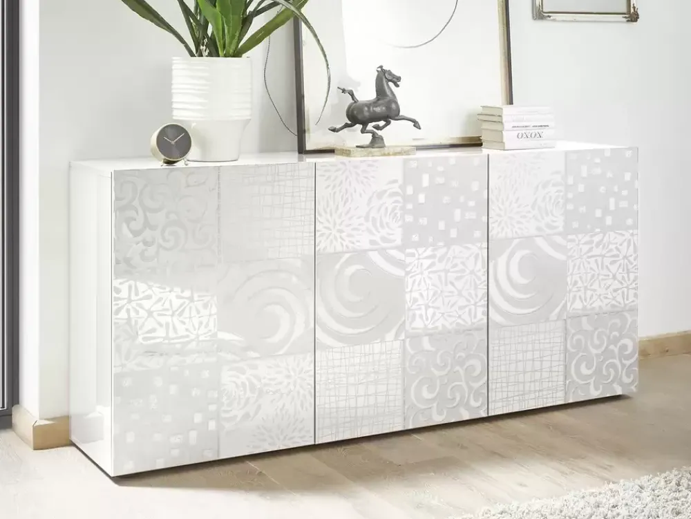 Online Basika Miranda laqué blanc sérigraphié