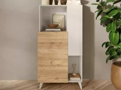 Hot Basika Monaco blanc brillant/chene