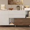 Hot Basika Monaco blanc brillant/chene foncé