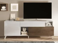 Sale Basika Monaco blanc brillant/chene foncé
