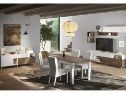 New Basika Monaco blanc brillant/chene foncé