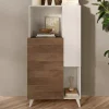 Online Basika Monaco blanc brillant/chene foncé