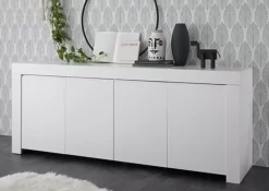 Outlet Basika Rapallo blanc laqué mat