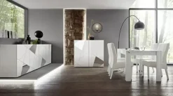 Shop Basika Victoria laqué blanc brillant avec miroir